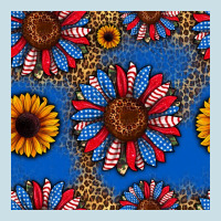 Usa Sunflowers Seamless Pattern Ladies Tee | Teevron