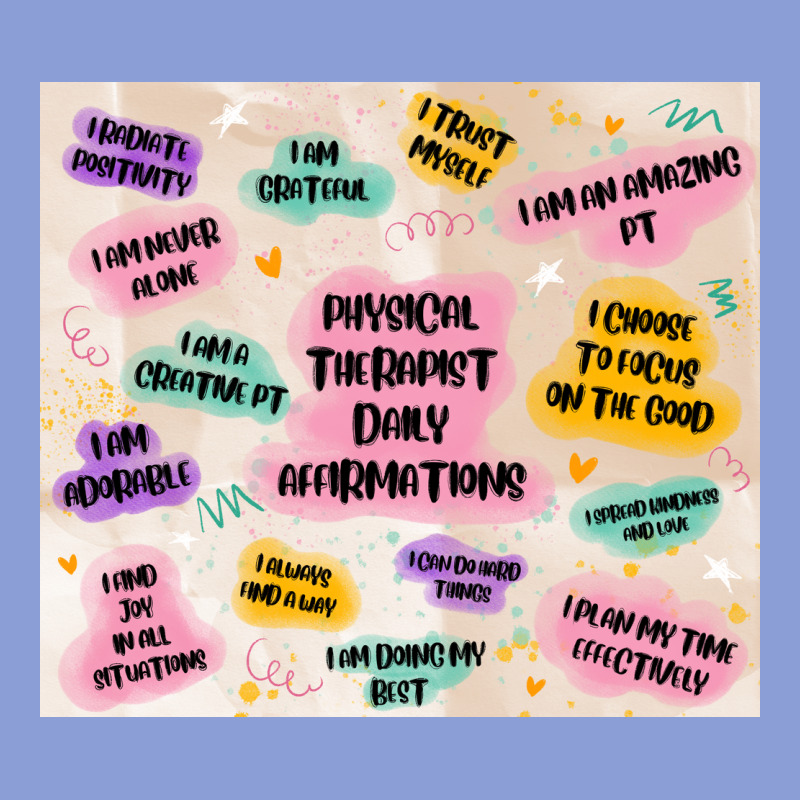Physical Therapist Daily Affirmations Long Sleeve Tee by MaliasSmallBusiness | Teevron