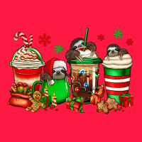 Christmas Sloth Coffee Cups Zipper Hoodie | Teevron