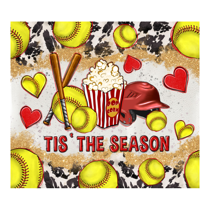 Tis' The Season Softball With Cowhide Tumbler Tbs Premium Sweatshirt by TumblerDesignByShophia | Teevron