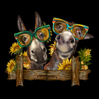 2 Donkeys With Sunflowers Heavy Core Tee | Teevron