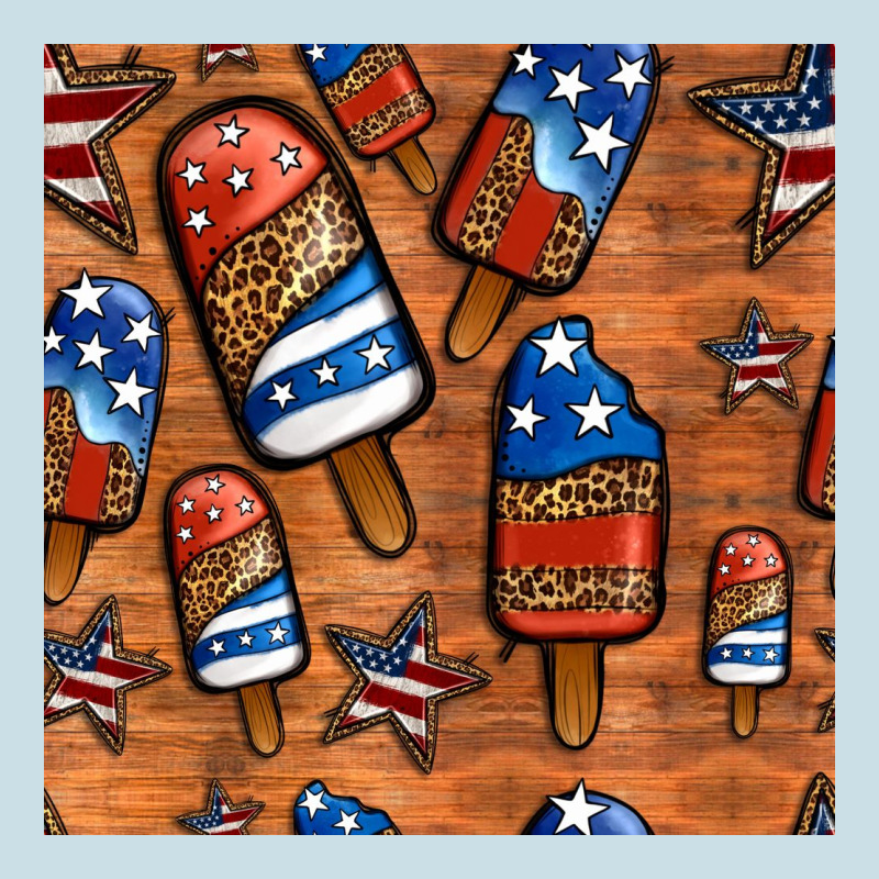 Patriotic Popsicles Seamless Pattern Ladies Tee by HRA Design Shop | Teevron