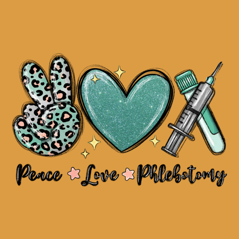 Peace Love Phlebotomy Urban Heavy Tee by MaliasSmallBusiness | Teevron
