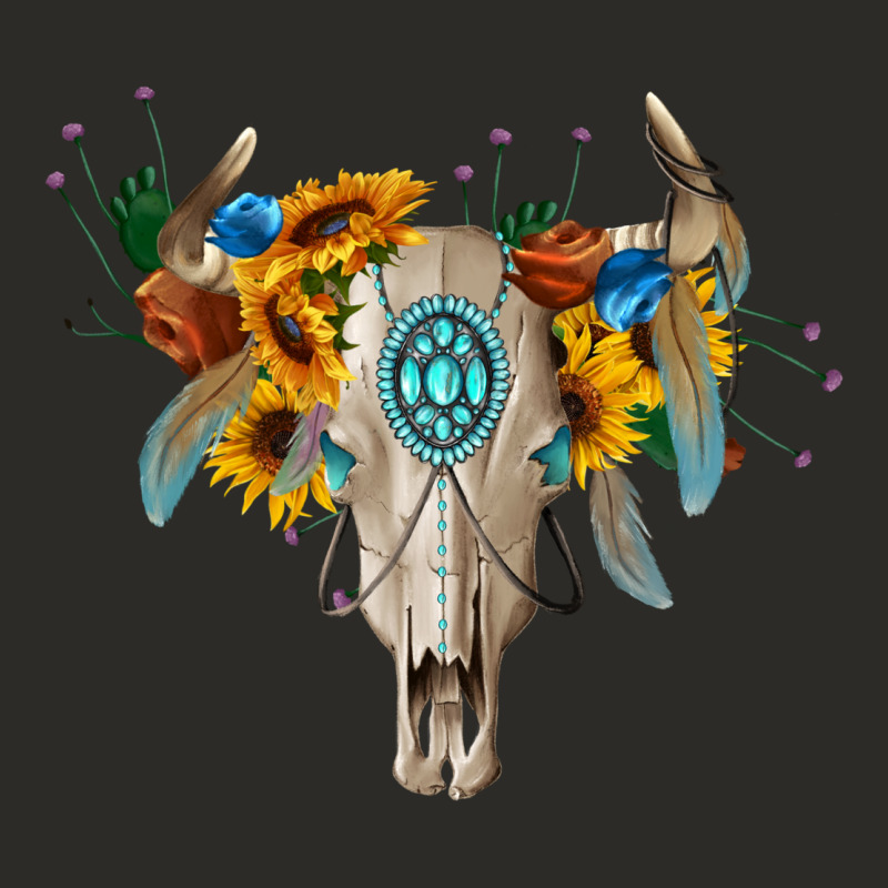 Boho Bull Skull Heavy Core Tee by BarkalooDesign | Teevron