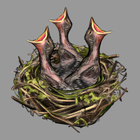 Bird Nest With Baby Birds Vintage Hoodie | Teevron
