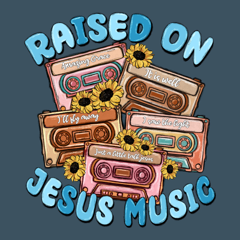 Raised On Jesus Music Urban Heavy Tee by MaliasSmallBusiness | Teevron