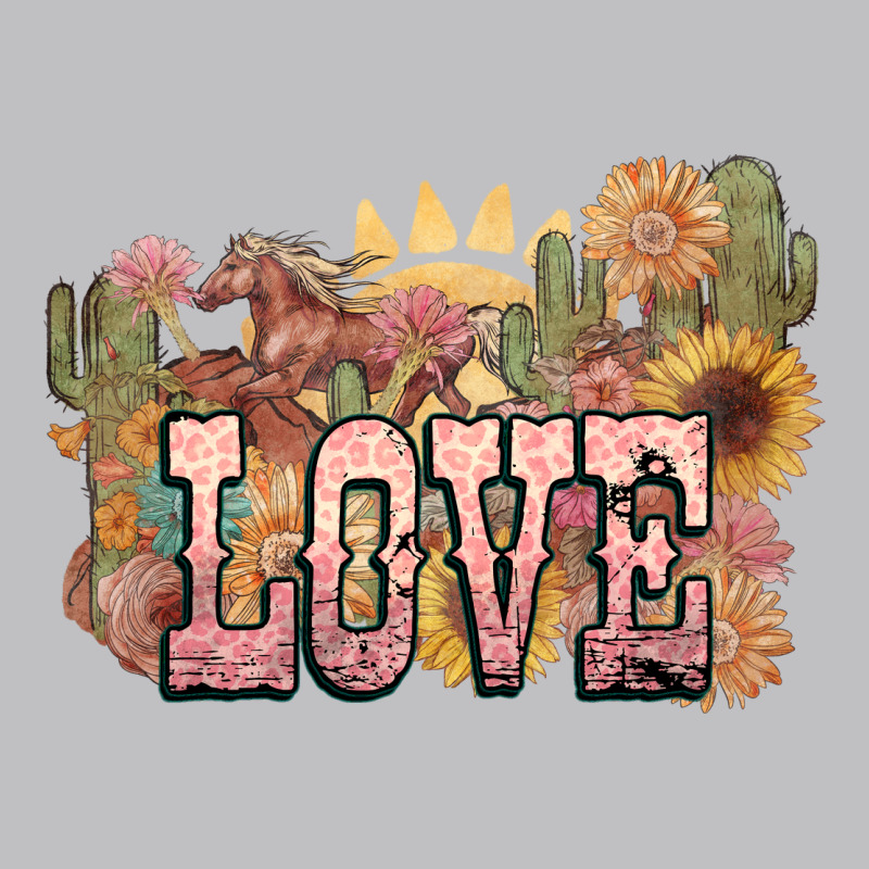 Love Horse Western Floral Long Sleeve Tee by NancyCooperArtShop | Teevron