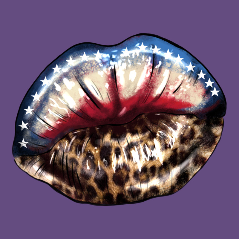American Lips Leopard Vintage Hoodie by NancyCooperArtShop | Teevron