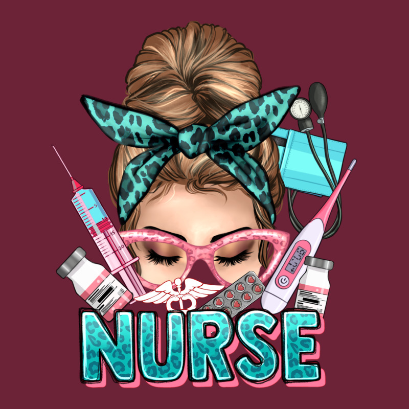 Nurse Life Messy Bun Long Sleeve Tee by NancyCooperArtShop | Teevron