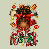 Santas Favorite Postal Worker Afro Messy Bun Heavyweight Hoodie | Teevron