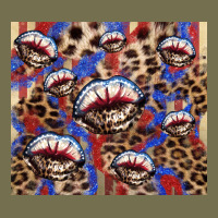 American Flag Lips Leopard Vintage Hoodie | Teevron