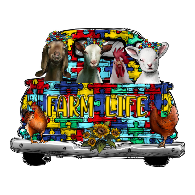 Farm Life Truck Autism Premium Tee by CowhideDigitalArt | Teevron