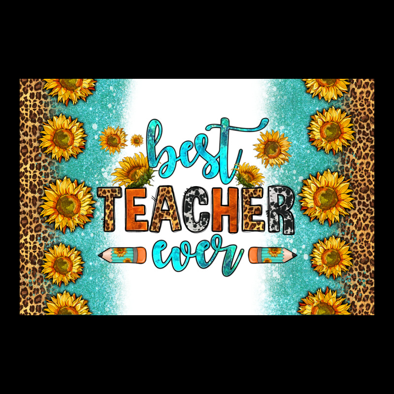 Best Teacher Ever Skinny Metal Can Holder Ladies Tee by HRA Design Shop | Teevron