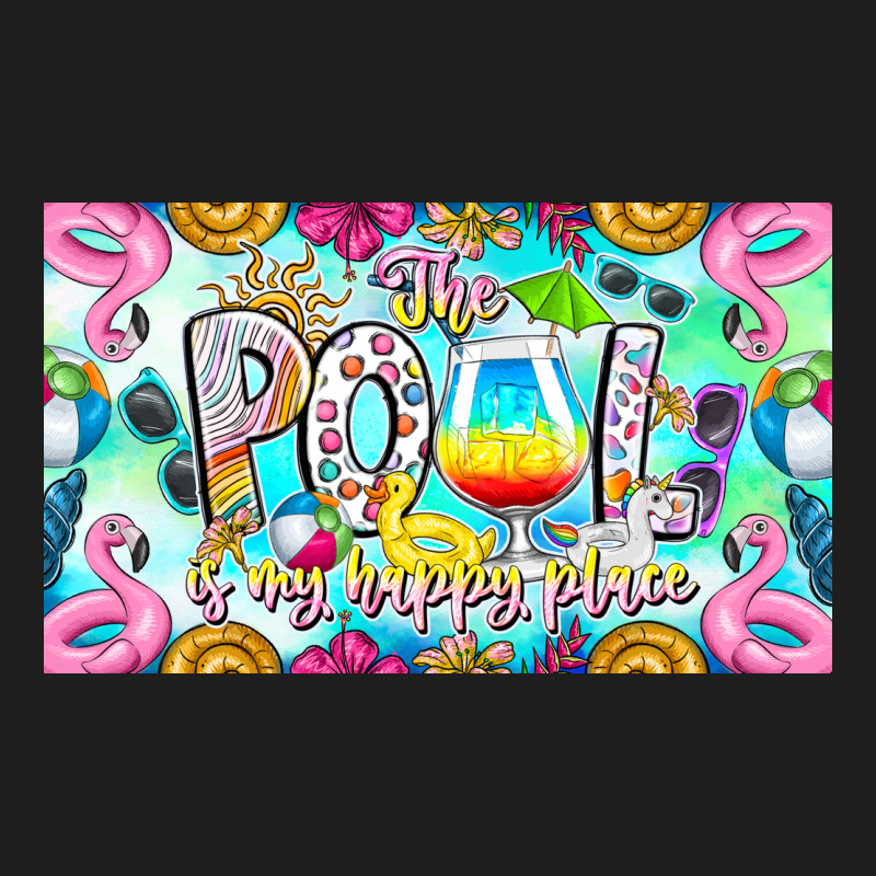 The Pool Is My Happy Place Classic Tee by CowhideDigitalArt | Teevron