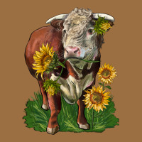 Hereford Bull With Sunflowers Vintage Tee | Teevron