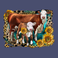 Hereford Cow And Hereford Calf With Leopard Vintage Tee | Teevron