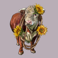 Hereford Bull Rope And Sunflowers Vintage Tee | Teevron