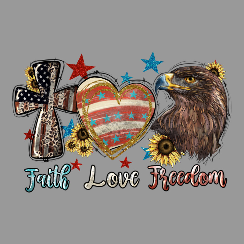 Faith Love Freedom Usa Vintage Hoodie by NancyCooperArtShop | Teevron
