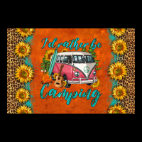 I'd Rather Be Camping Skinny Metal Can Holder Ladies Tee | Teevron