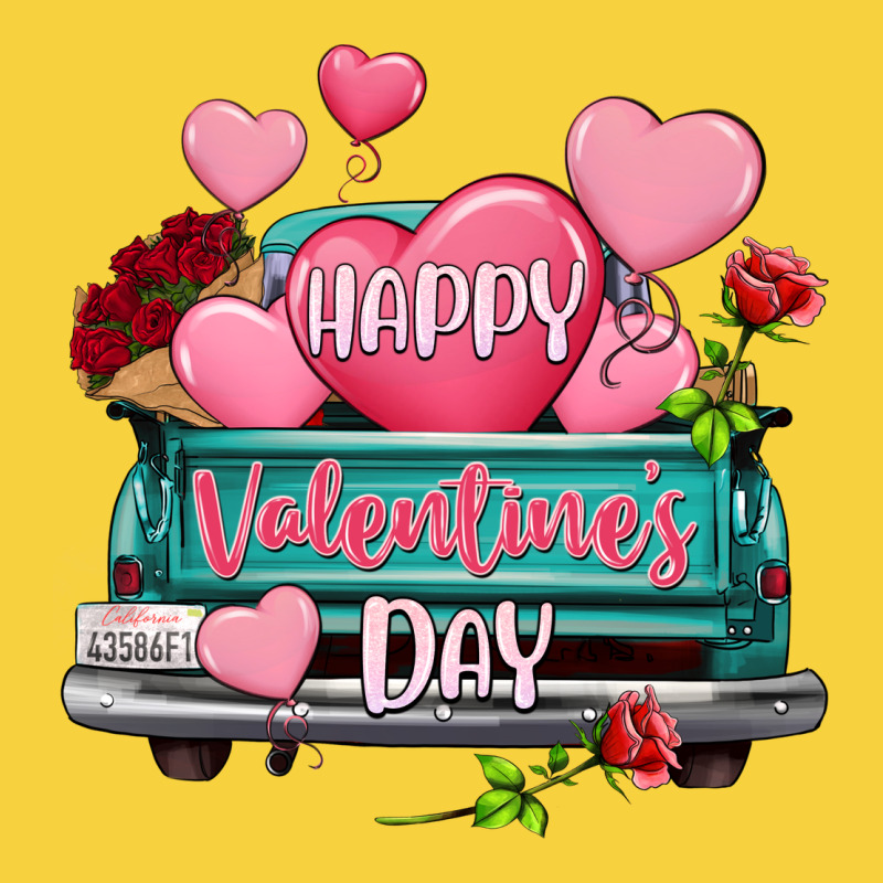 Happy Valentine's Day Turquoise Truck Premium Sweatshirt by HowdyJamesFarm | Teevron