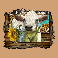 Charolais Heifer With Western Background Vintage Tee | Teevron