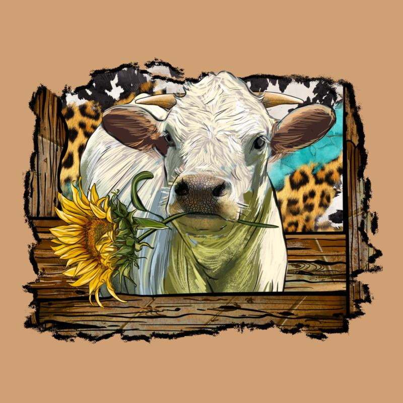 Charolais Heifer With Western Background Vintage Tee by LillyAllenDesigns | Teevron