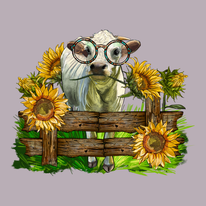 Charolais Heifer With Sunflowers Vintage Tee by LillyAllenDesigns | Teevron