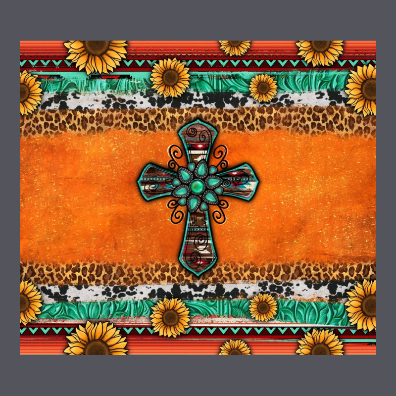Sunflowers Cross Aztec Pattern Vintage Hoodie by Jasminsmagicworld | Teevron