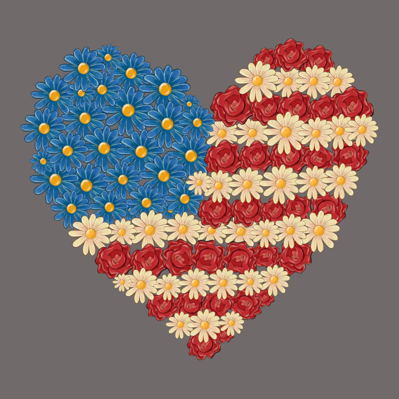 American Heart Flag Urban Heavy Tee by MaliasSmallBusiness | Teevron