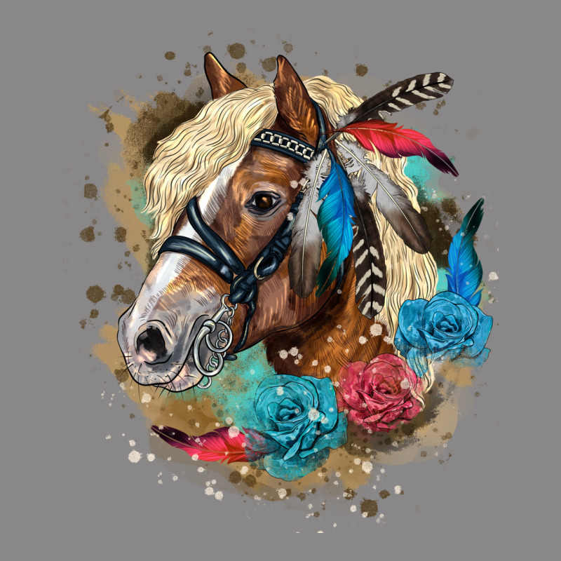 Haflinger Horse Floral Vintage Tee by LillyAllenDesigns | Teevron