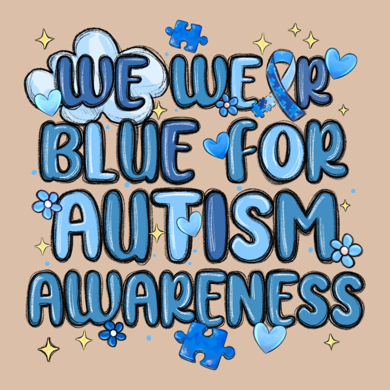 We Wear Blue For Autism Awareness Urban Heavy Tee by MaliasSmallBusiness | Teevron