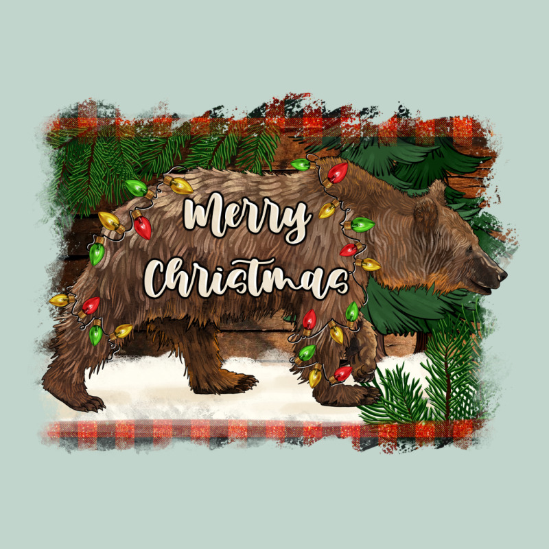 Merry Christmas Bear Zipper Hoodie by BarkalooDesign | Teevron