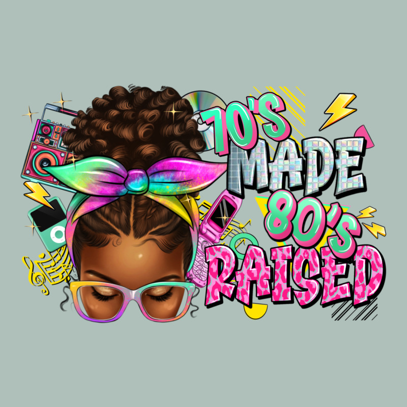 70's Made 80's Raised Afro Messy Bun Heavyweight Hoodie by texasbilliewilder | Teevron