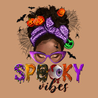 Spooky Vibes Afro Messy Bun Heavyweight Hoodie | Teevron
