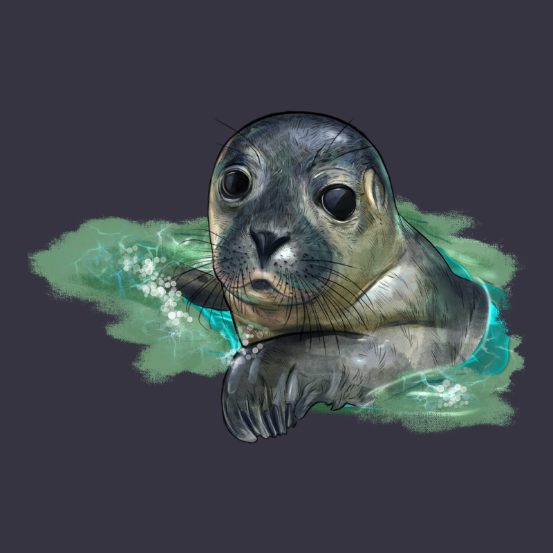Sea Seal Face Illustrations Vintage Hoodie by LillyAllenDesigns | Teevron