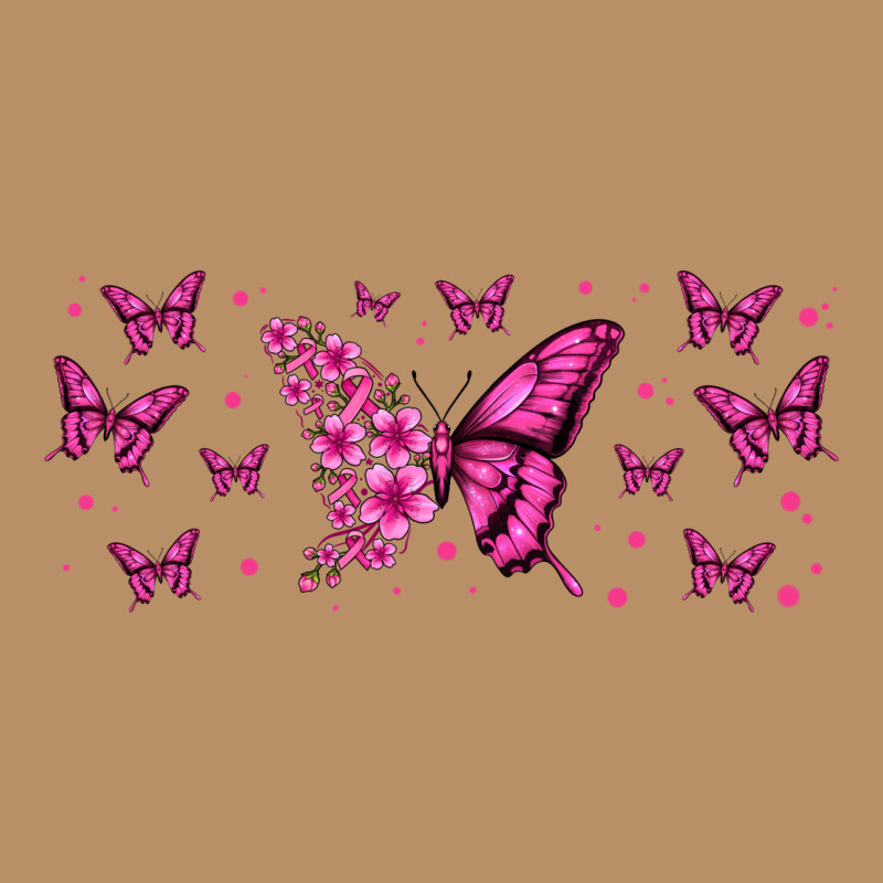 Floral Breast Cancer Butterfly Vintage Hoodie by Jasminsmagicworld | Teevron