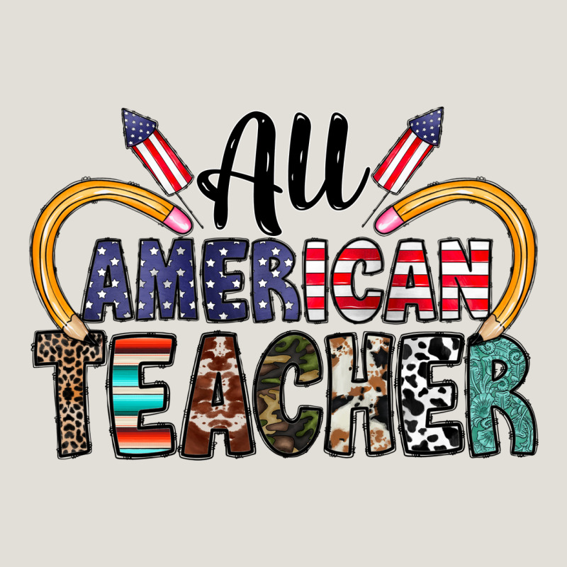 All American Teacher Heavy Core Tee by CowhideDigitalArt | Teevron