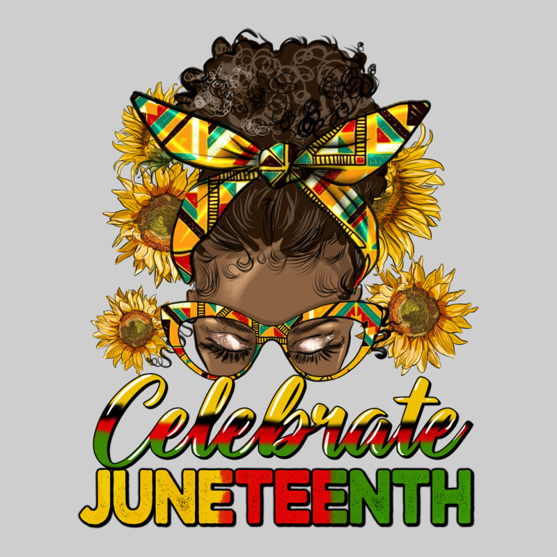 Celebrate Juneteenth Black Woman Bun Premium Tee by HRA Design Shop | Teevron