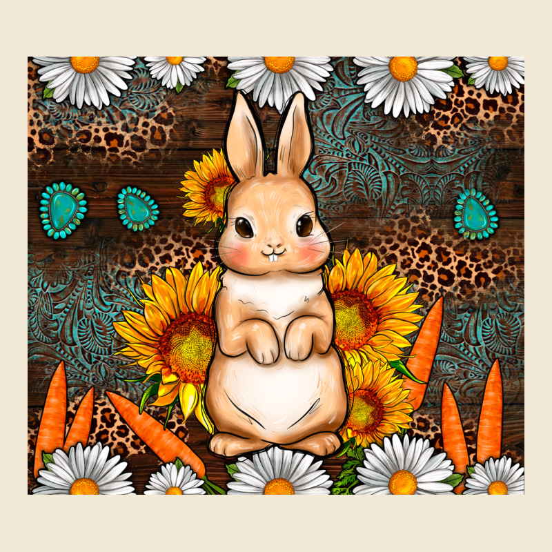 Rabbit Daisy Sunflower Leopard 20oz Tumbler Ladies Tee by Neo Western | Teevron