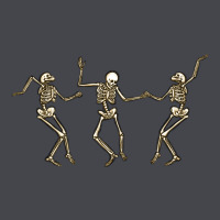 Dancing Skeletons Long Sleeve Tee | Teevron