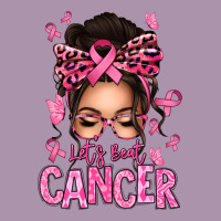 Lets Beat Cancer Afro Messy Bun Heavyweight Hoodie | Teevron