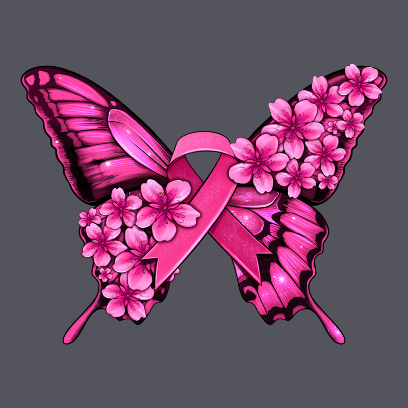 Pink Ribbon Breast Cancer Butterfly Vintage Hoodie by Jasminsmagicworld | Teevron