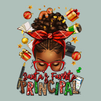 Santas Favorite Principal Afro Messy Bun Heavyweight Hoodie | Teevron