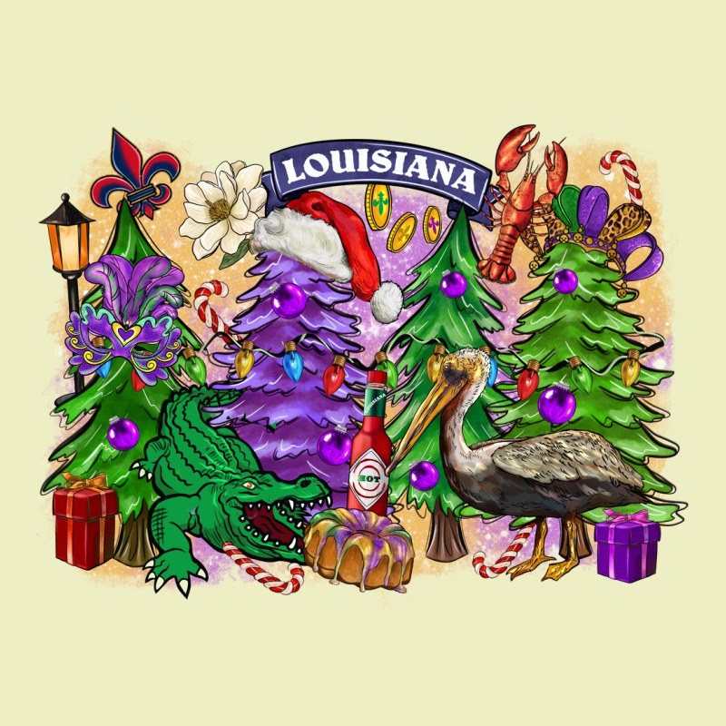 Christmas Louisiana Mardi Gras Trees Urban Hoodie by FaDigitalArtStudio | Teevron