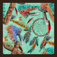 Pipe Tomahawk Dreamcatcher Headdress Seamless Patt Heavy Core Tee | Teevron