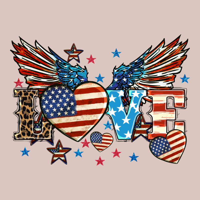Love America Wings 4th Of July Premium Hoodie by HowdyJamesFarm | Teevron
