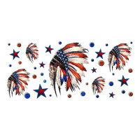 Patriotic Native American Headdress 16oz Libbey Cup Premium Tee | Teevron