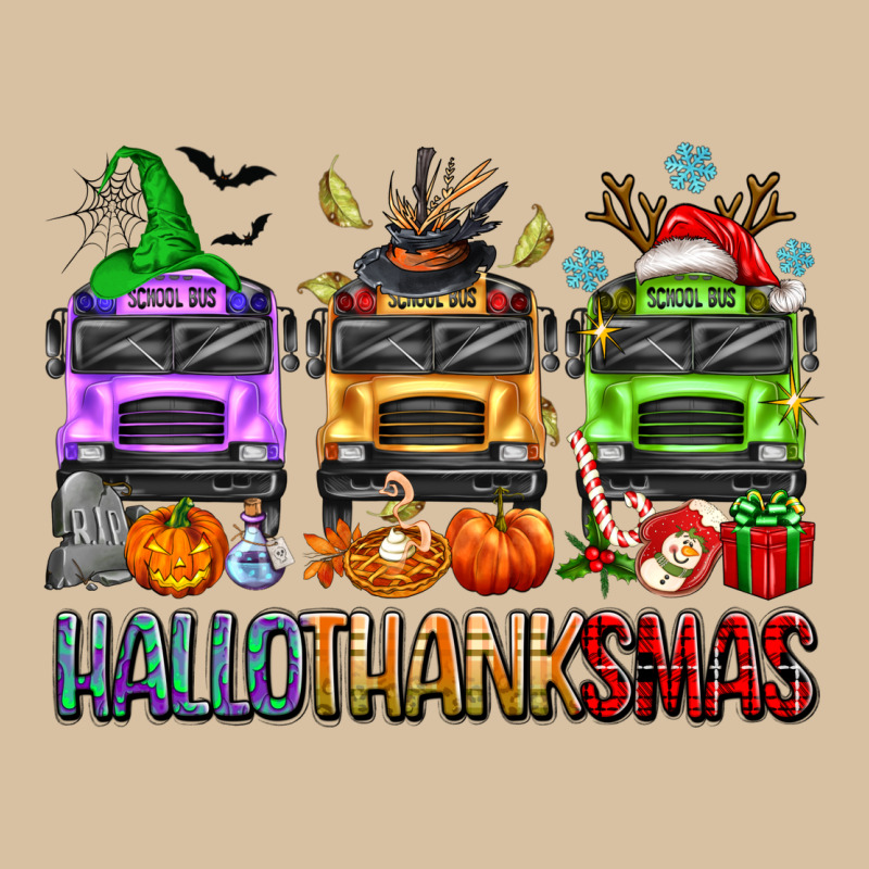 Hallothanksmas School Bus Heavyweight Hoodie by texasbilliewilder | Teevron