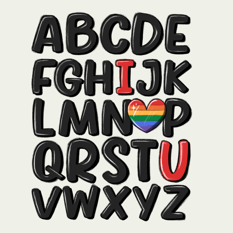 Pride Alphabet Urban Heavy Tee by MaliasSmallBusiness | Teevron