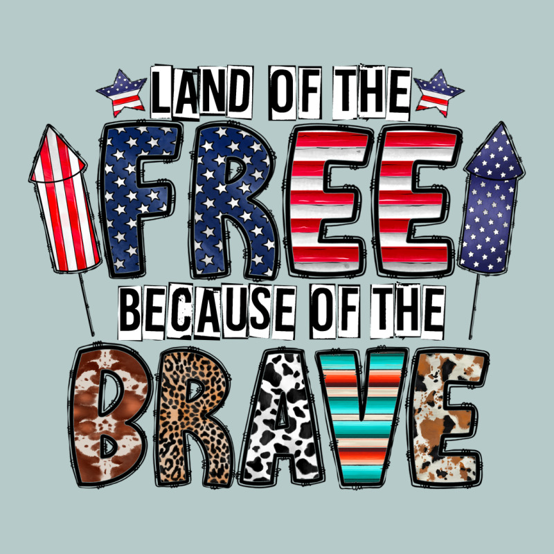 Land Of The Beacause Of The Brave Heavy Core Tee by CowhideDigitalArt | Teevron